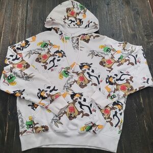 Looney Tunes Pullover Hoodie Mens Size Medium